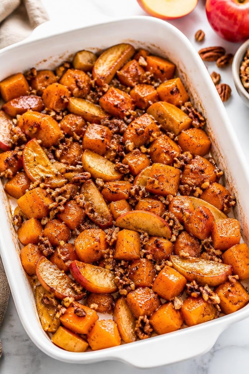 Homemade Apple Butternut Squash Casserole Bake