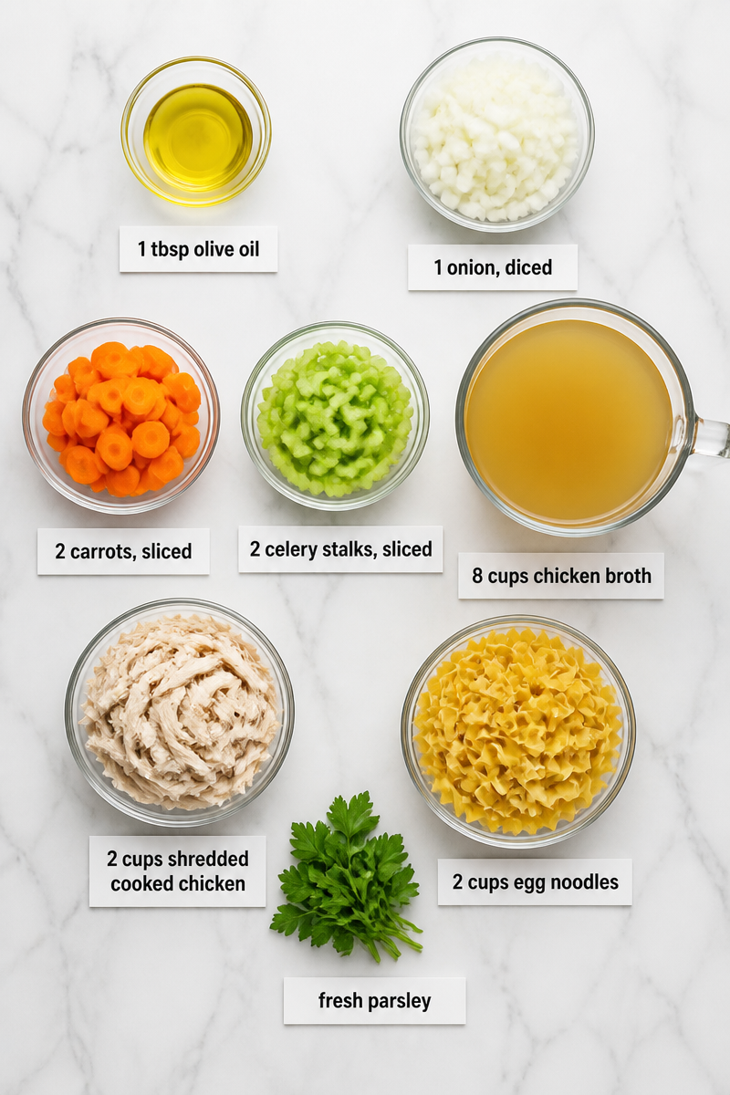 Homemade Chicken Noodle Soup Dinner