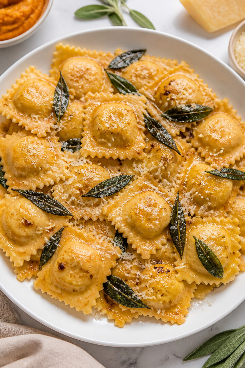 Homemade Pumpkin Ravioli Brown Butter Homemade Pumpkin Ravioli Brown Butter