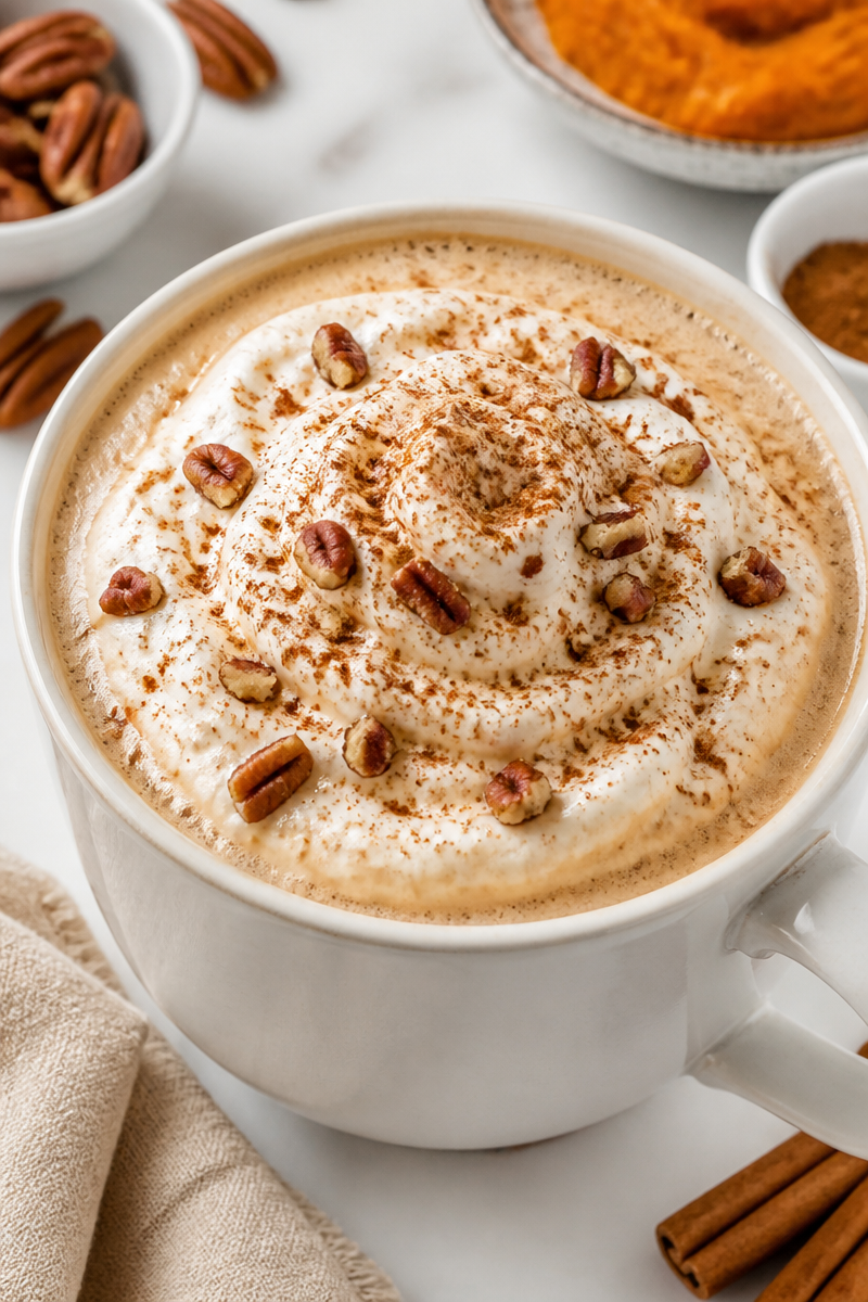 Homemade Pumpkin Spice Latte Maple Cream