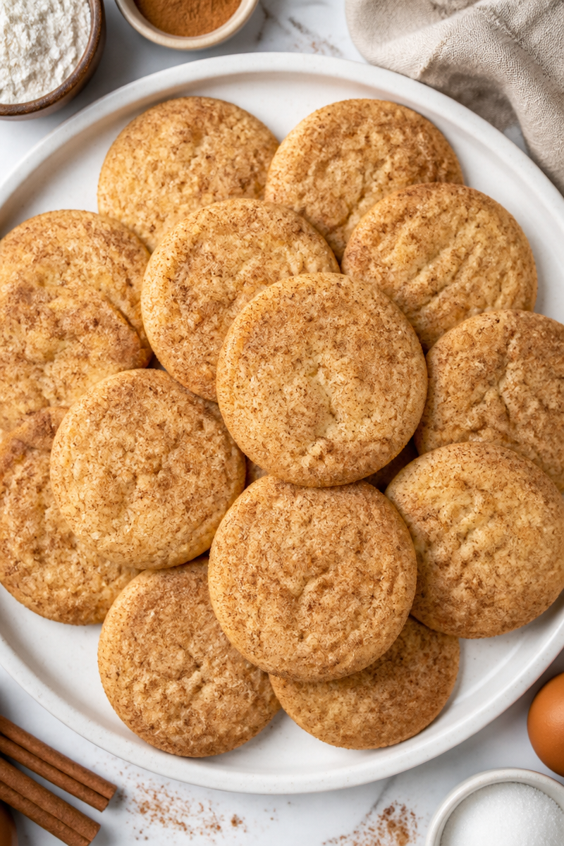 Homemade Soft Batch Snickerdoodle Cookie