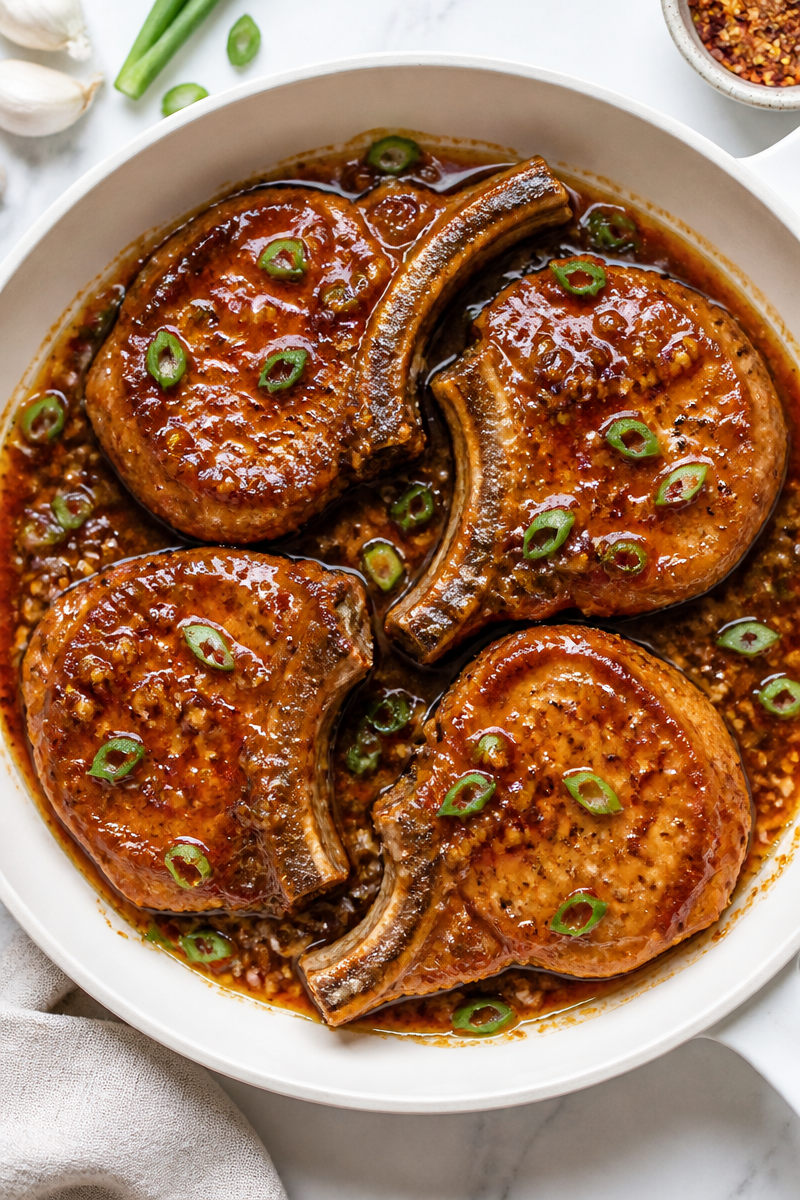 Honey Garlic Pork Chop Skillet