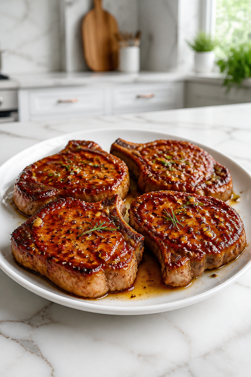 Honey Garlic Pork Chop Skillet Dinner Honey Garlic Pork Chop Skillet Dinner