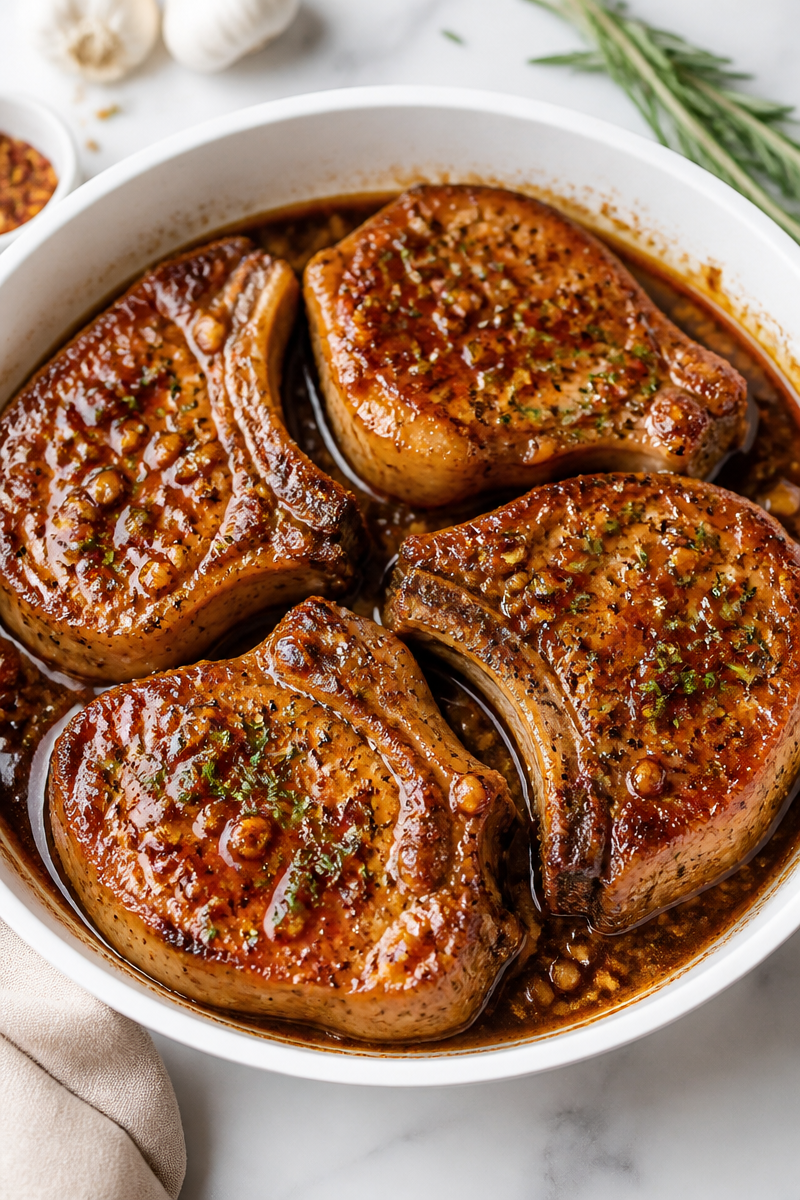 Honey Garlic Pork Chop Skillet Dinner Honey Garlic Pork Chop Skillet Dinner