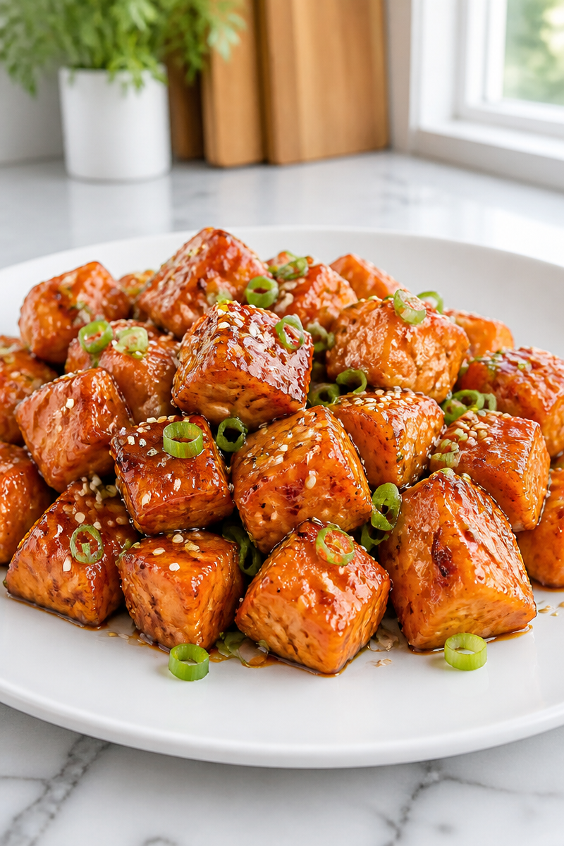 Honey Garlic Salmon Bite Air Fryer Honey Garlic Salmon Bite Air Fryer