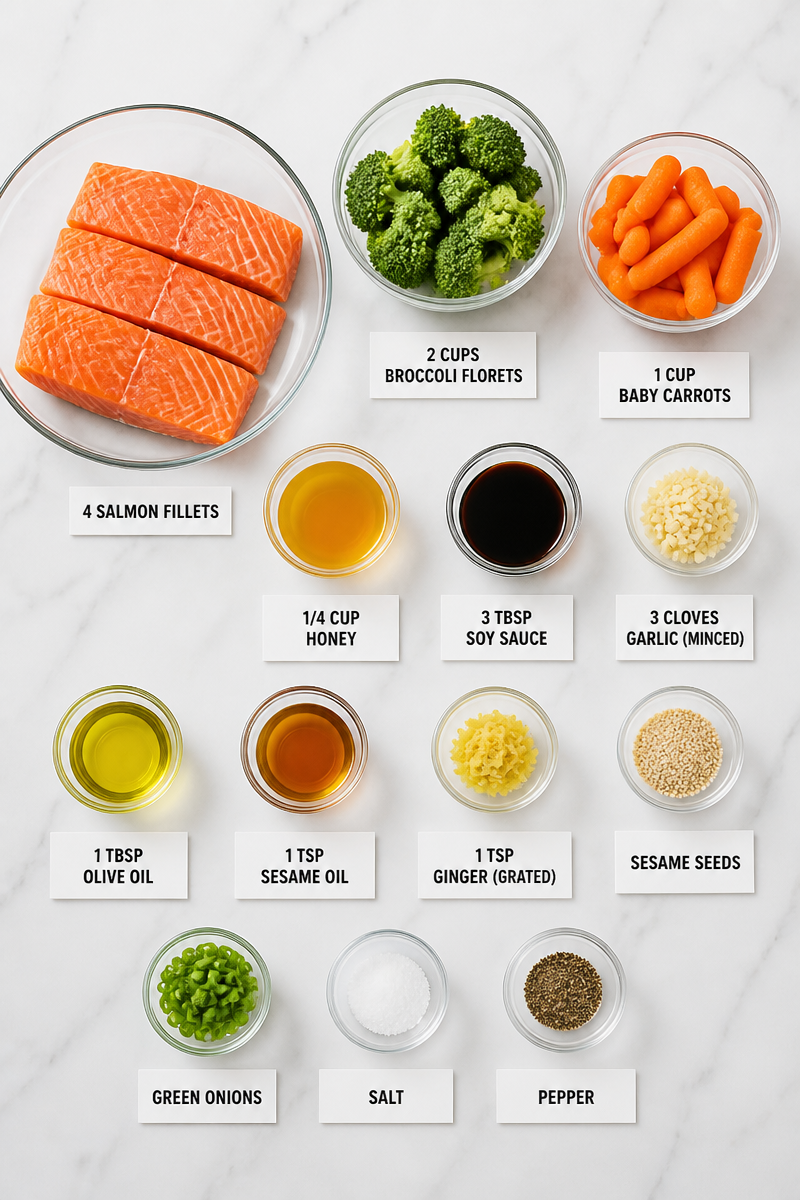 Honey Garlic Salmon Sheet Pan Dinner