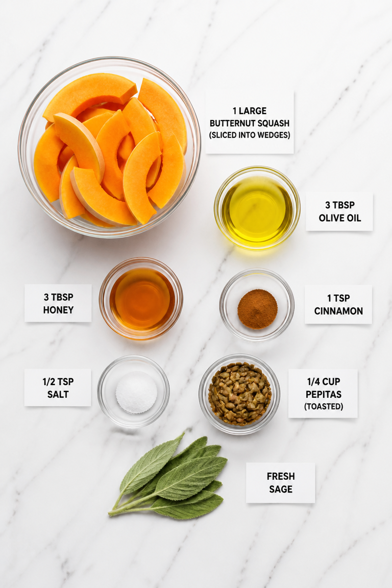 Honey Roasted Butternut Squash Wedges Honey Roasted Butternut Squash Wedges