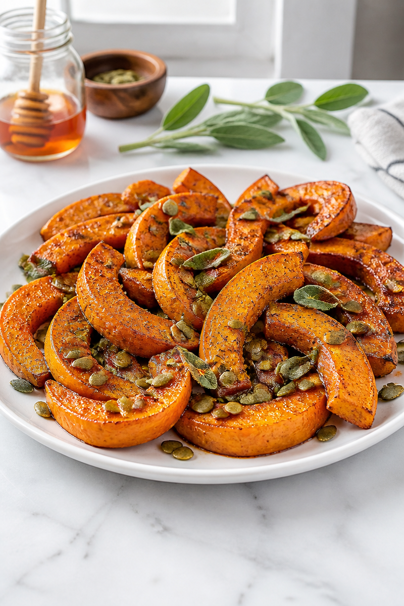 Honey Roasted Butternut Squash Wedges Honey Roasted Butternut Squash Wedges