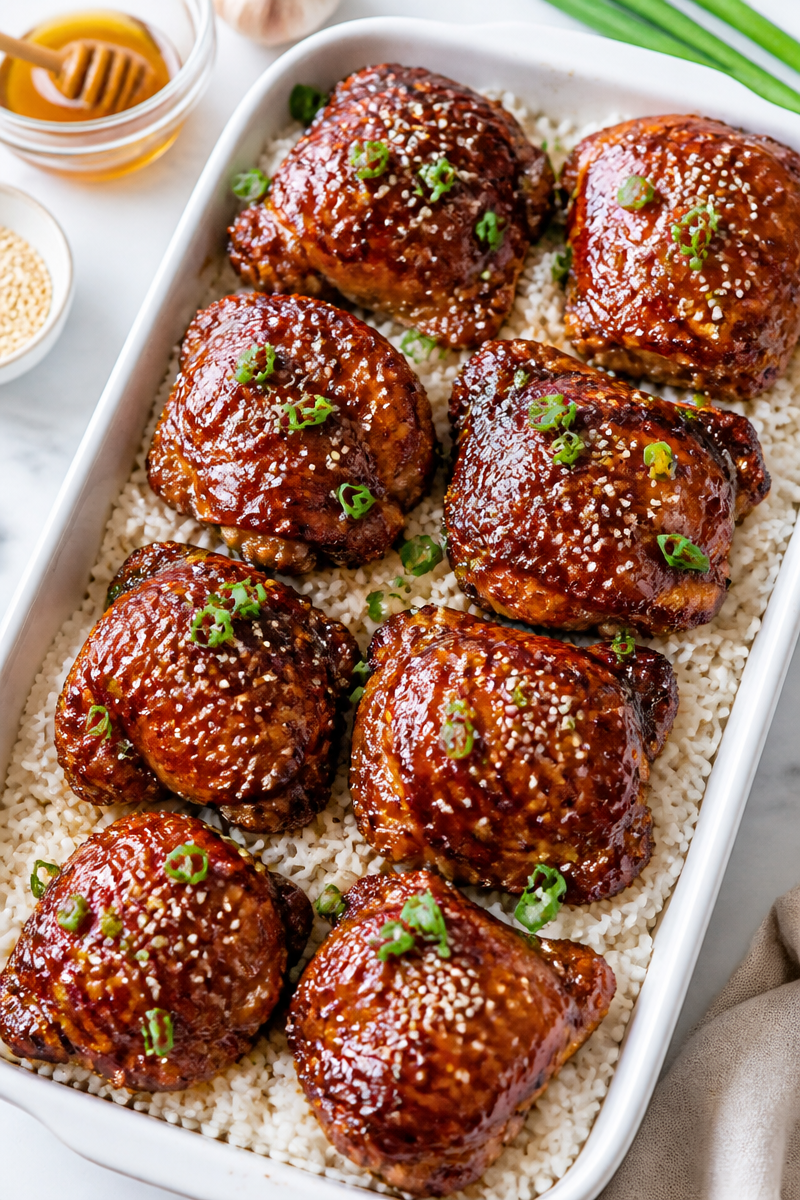 Honey Sriracha Baked Chicken Thigh Honey Sriracha Baked Chicken Thigh