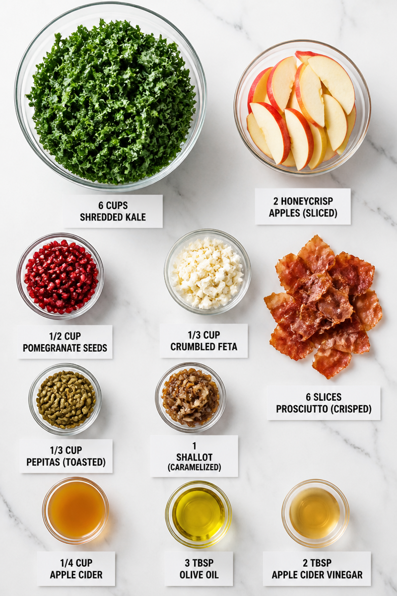 Honeycrisp Apple Kale Prosciutto Salad Honeycrisp Apple Kale Prosciutto Salad
