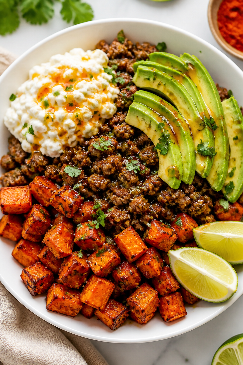 Hot Honey Cottage Cheese Beef Bowl Hot Honey Cottage Cheese Beef Bowl