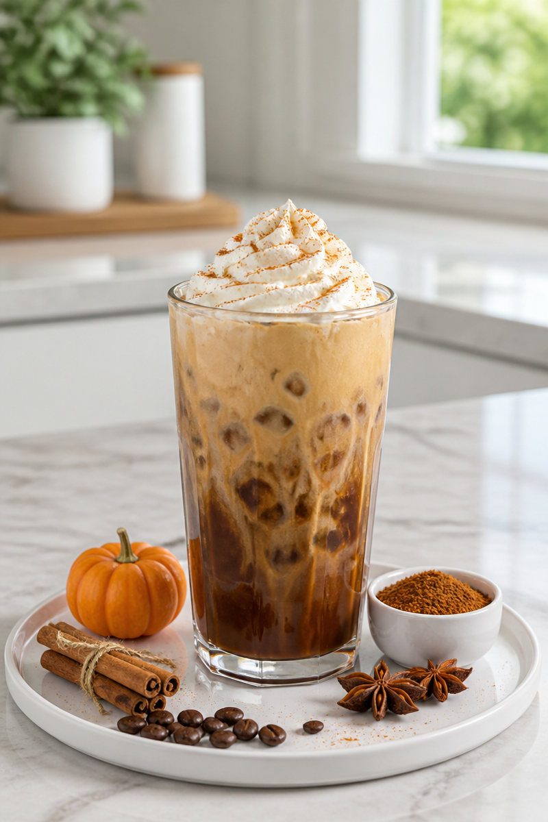 Iced Pumpkin Spice Coffee Latte