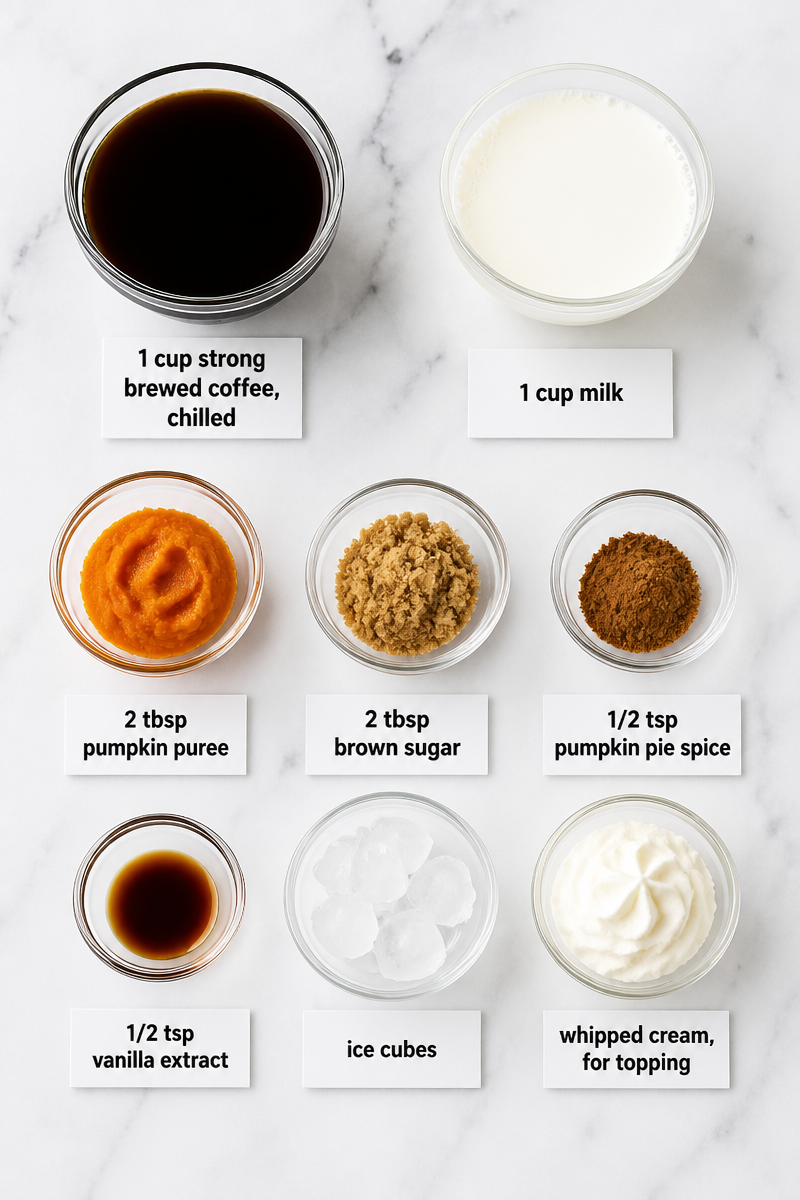 Iced Pumpkin Spice Coffee Latte