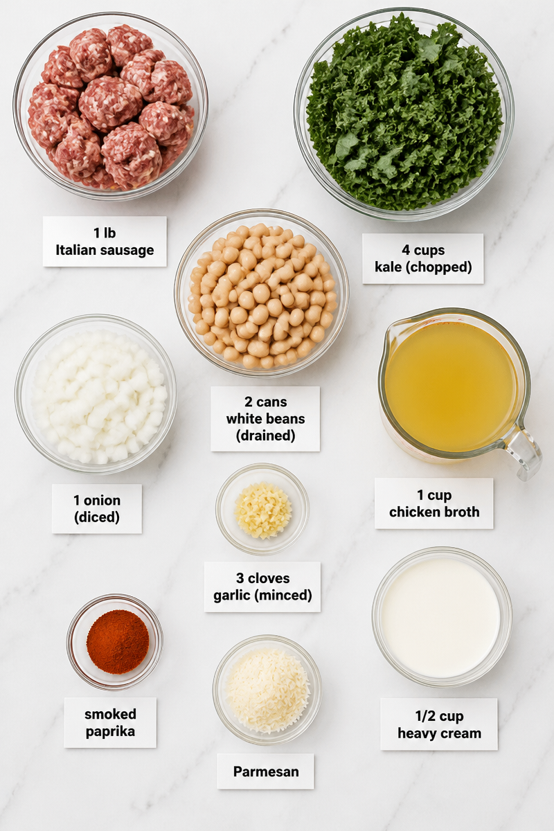 Italian Sausage Kale White Bean Skillet Italian Sausage Kale White Bean Skillet