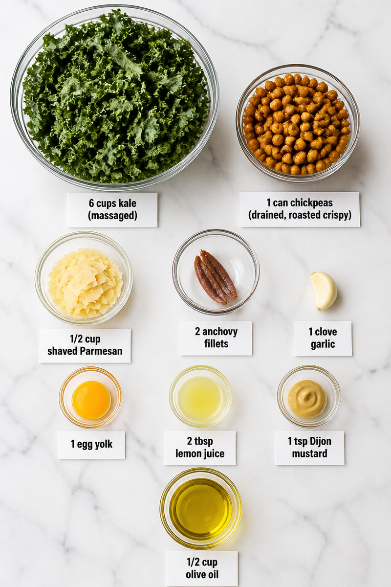 Kale Caesar Salad Roasted Chickpea Crouton Kale Caesar Salad Roasted Chickpea Crouton