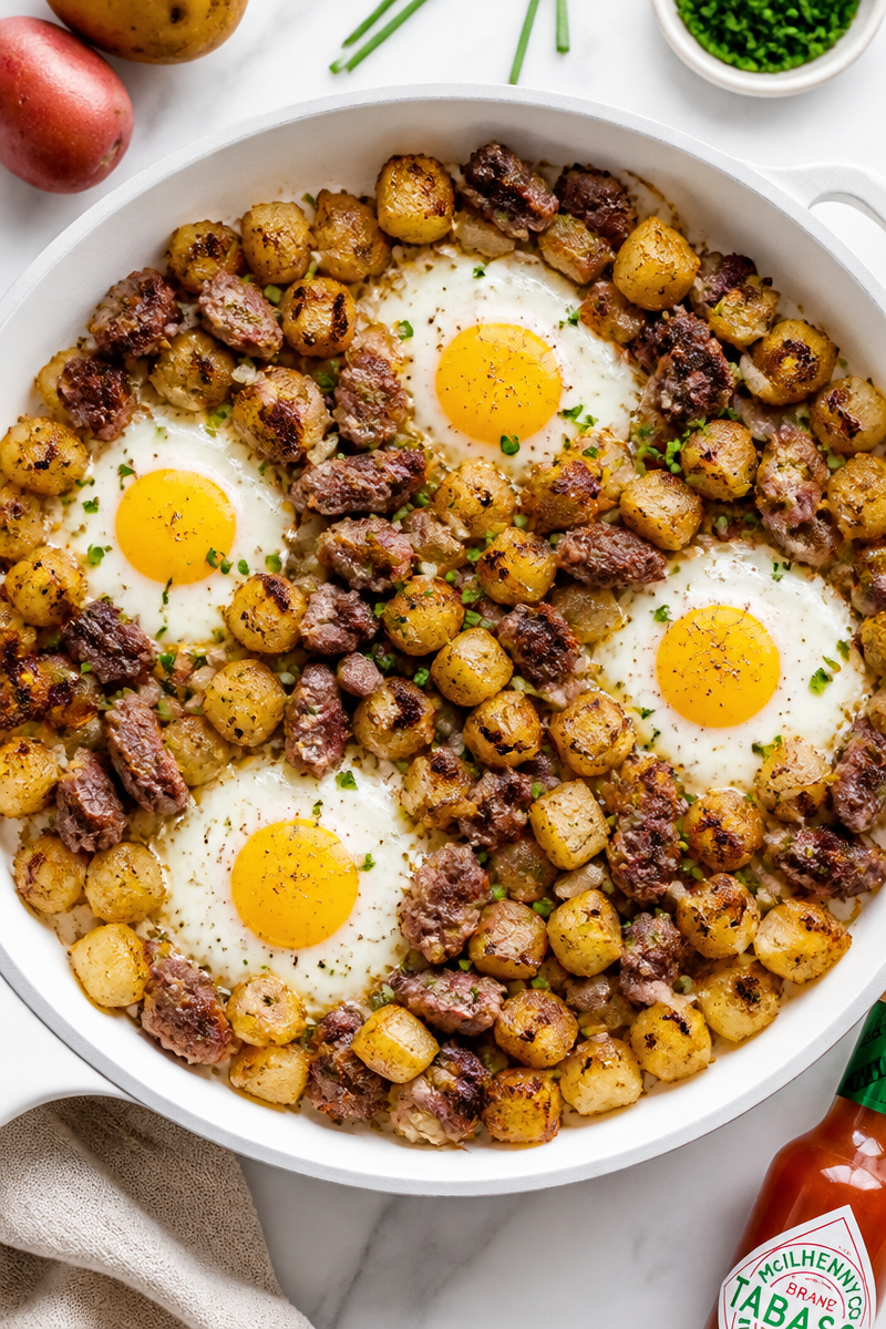 Keens Steakhouse Prime Rib Hash Skillet
