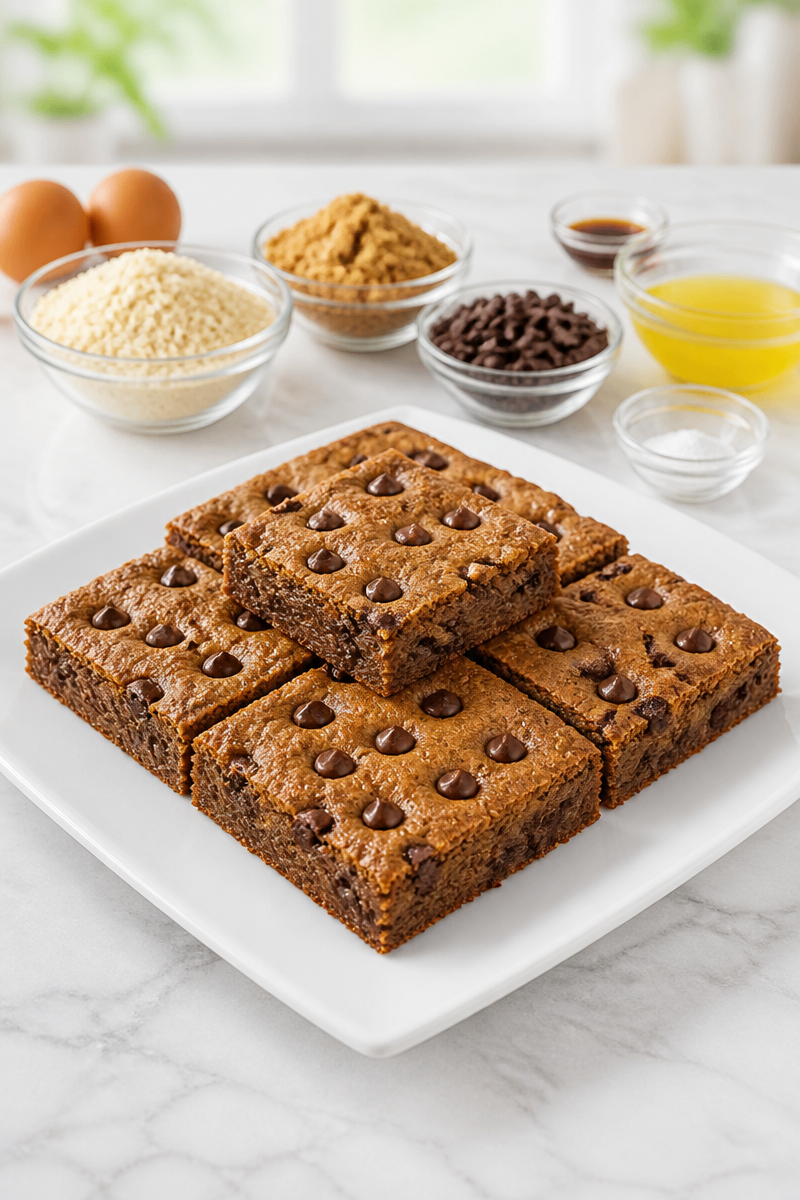 Keto Almond Flour Chocolate Blondie Keto Almond Flour Chocolate Blondie