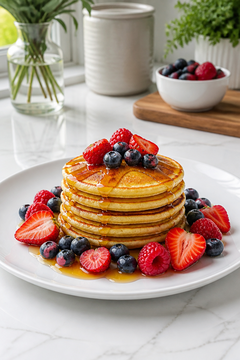 Keto Almond Flour Pancake Stack