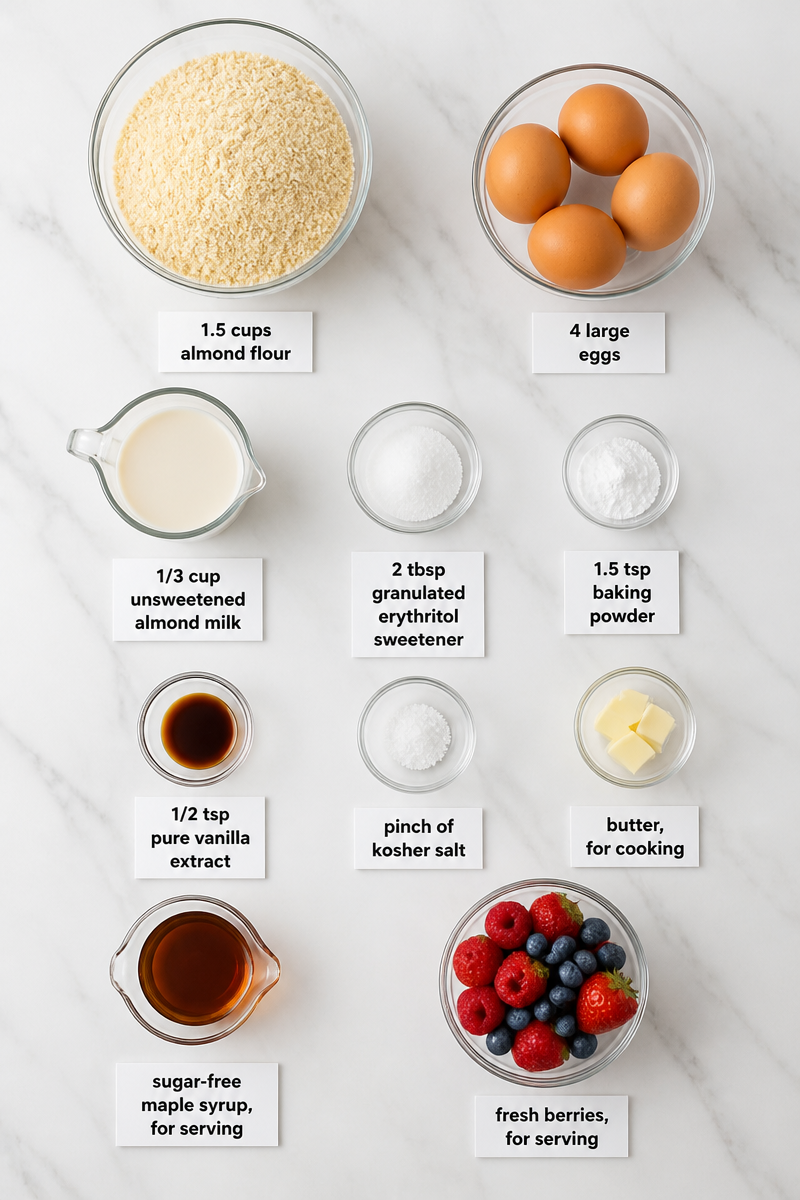Keto Almond Flour Pancake Stack