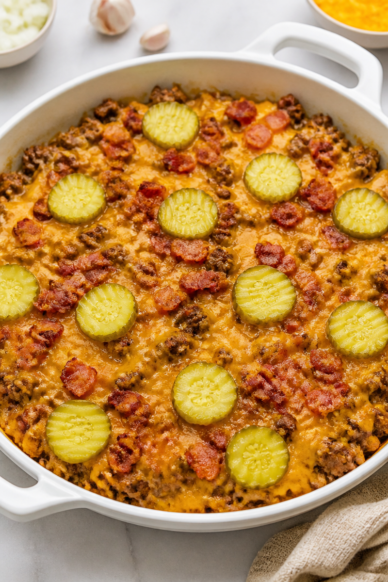 Keto Bacon Cheeseburger Casserole Skillet Keto Bacon Cheeseburger Casserole Skillet