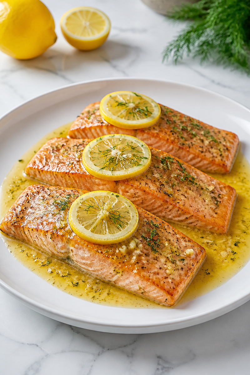 Keto Baked Salmon Lemon Butter