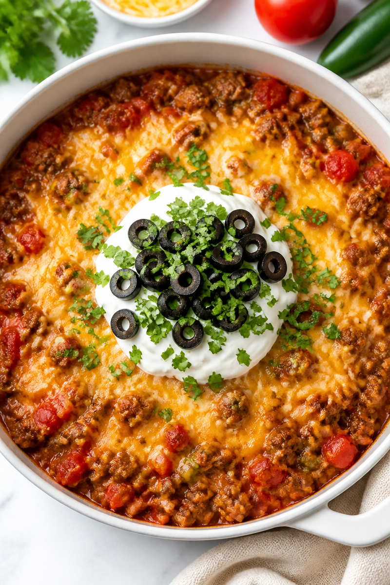Keto Beef Taco Skillet Casserole