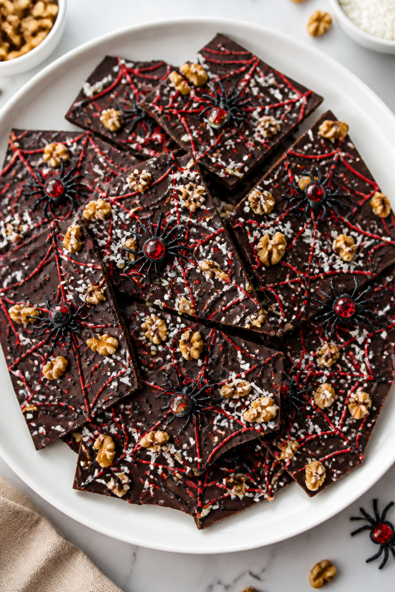 Keto Black Widow Chocolate Bark