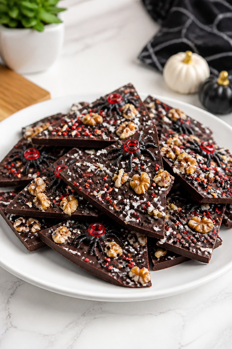 Keto Black Widow Chocolate Bark