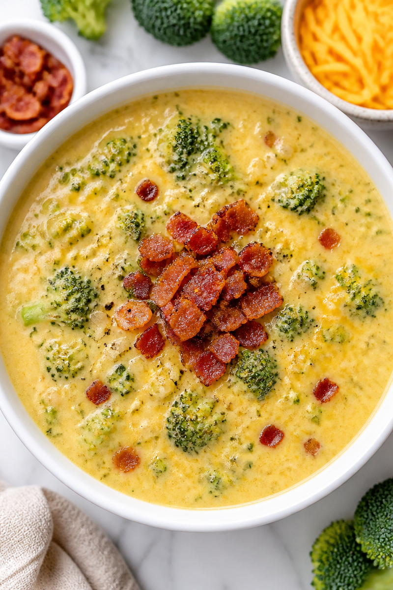 Keto Broccoli Cheddar Soup Bacon Keto Broccoli Cheddar Soup Bacon