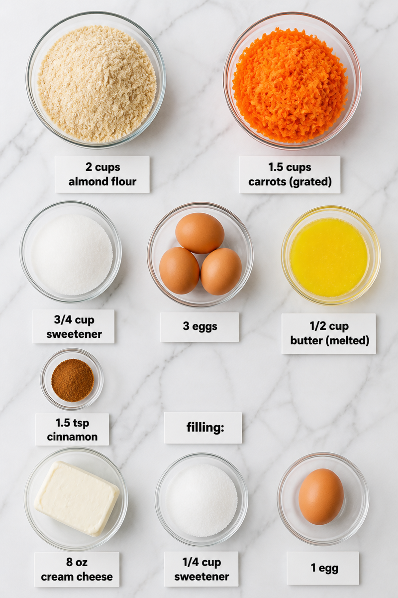Keto Carrot Cake Cream Cheese Bar