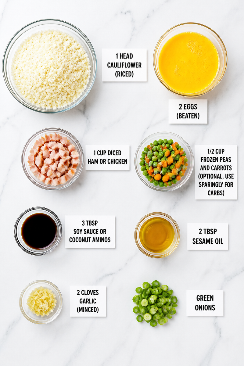 Keto Cauliflower Fried Rice Bowl Keto Cauliflower Fried Rice Bowl
