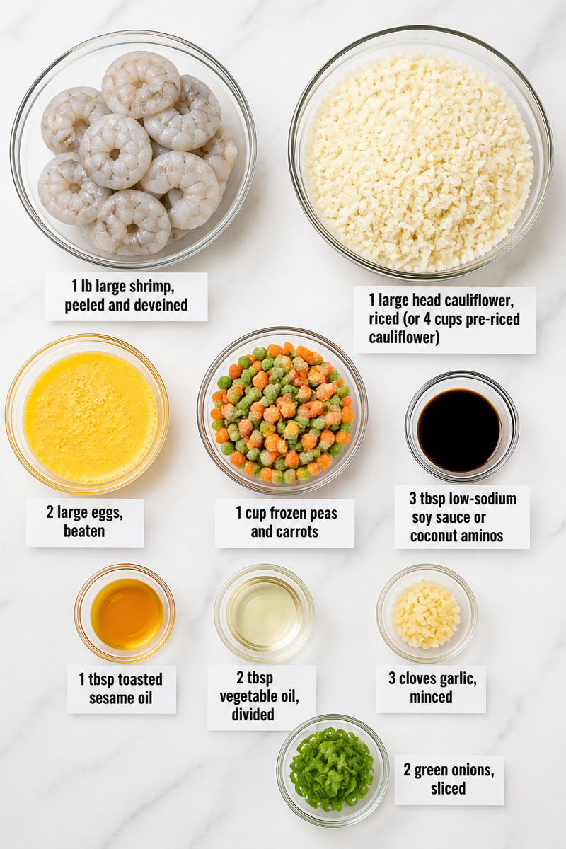 Keto Cauliflower Fried Rice Shrimp Keto Cauliflower Fried Rice Shrimp