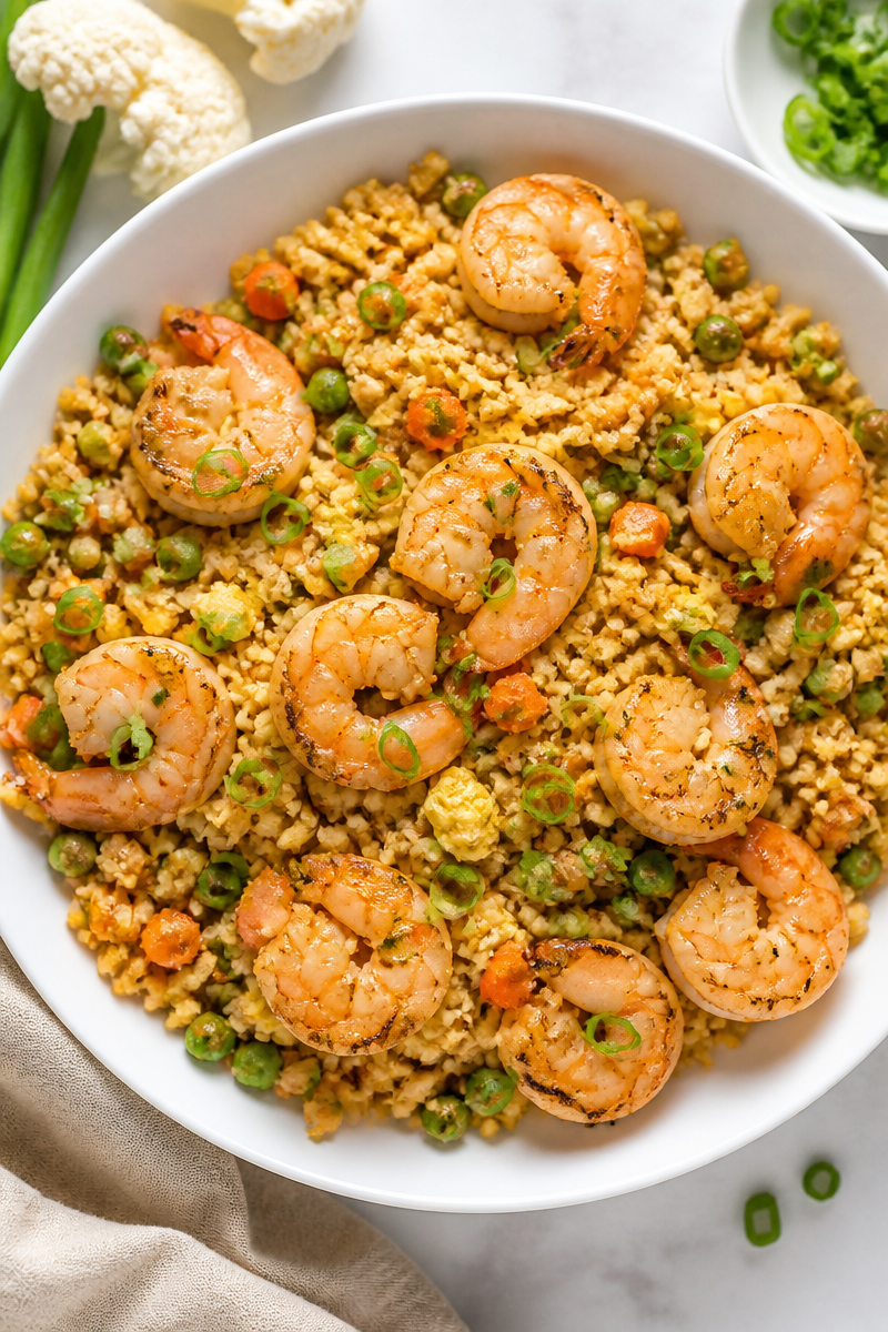Keto Cauliflower Fried Rice Shrimp Keto Cauliflower Fried Rice Shrimp