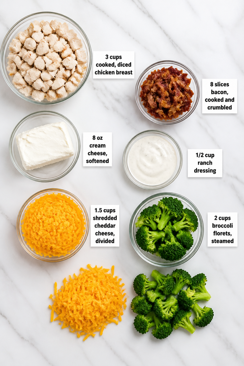 Keto Chicken Bacon Ranch Casserole