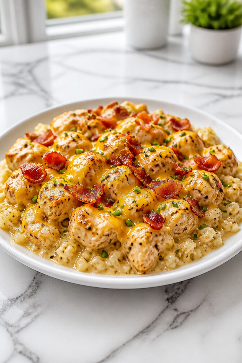 Keto Chicken Bacon Ranch Skillet