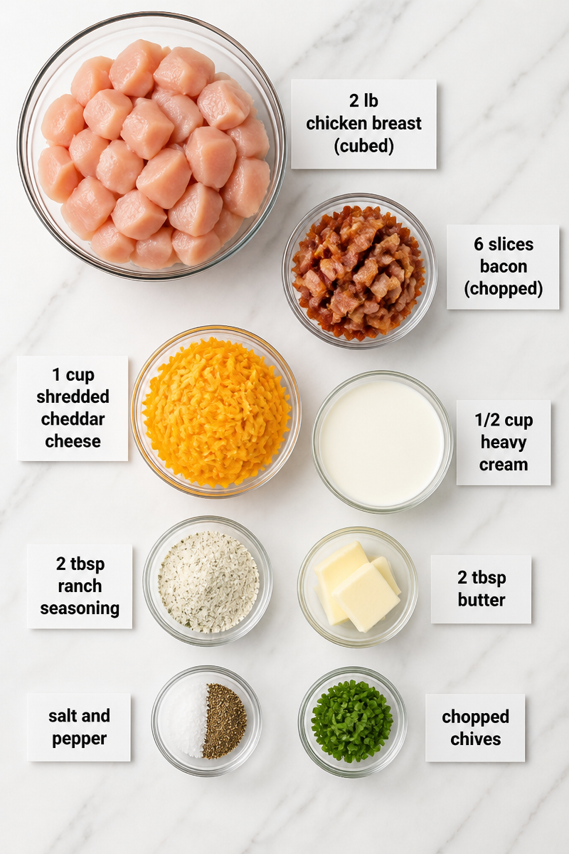 Keto Chicken Bacon Ranch Skillet