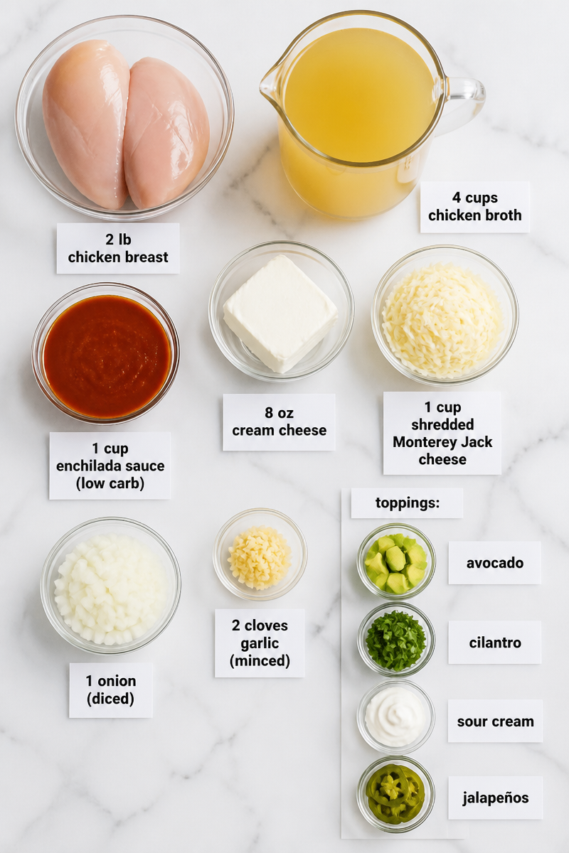 Keto Chicken Enchilada Soup Recipe