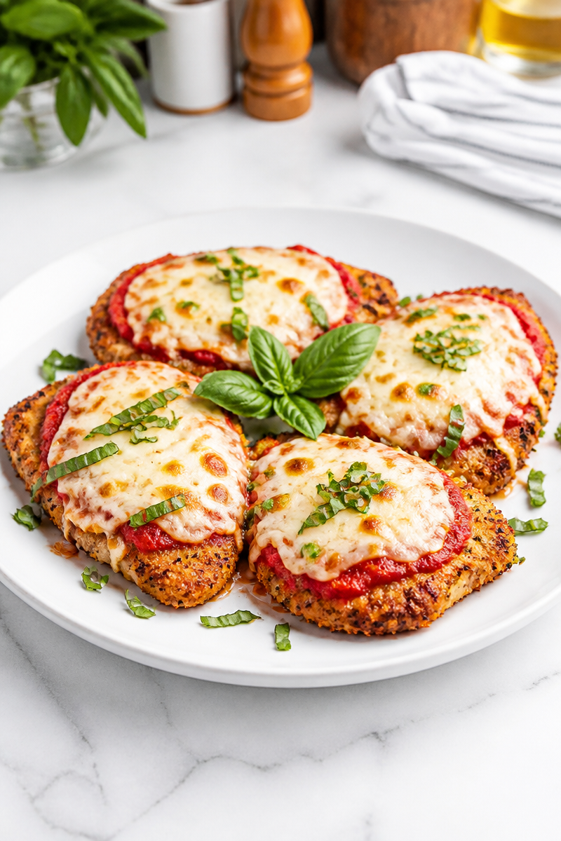 Keto Chicken Parmesan Almond Crust Keto Chicken Parmesan Almond Crust