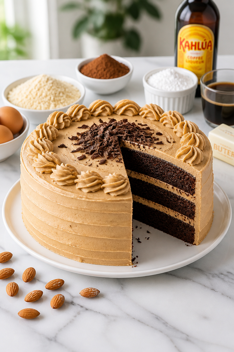 Keto Chocolate Kahlua Cake Coffee Buttercream