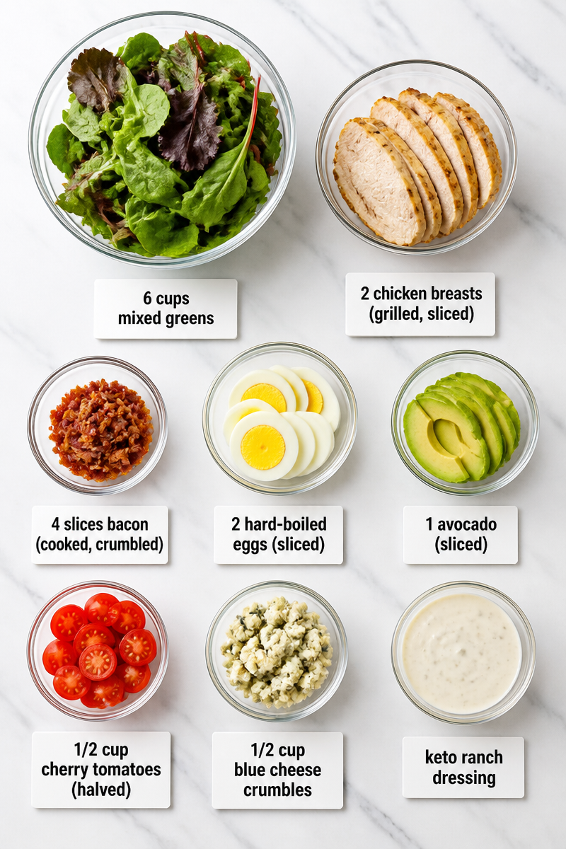 Keto Cobb Salad With Ranch Keto Cobb Salad With Ranch