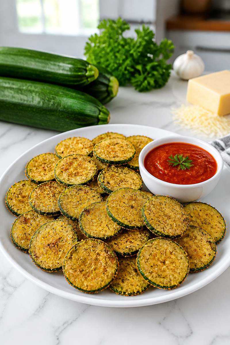 Keto Crispy Parmesan Zucchini Chips Keto Crispy Parmesan Zucchini Chips