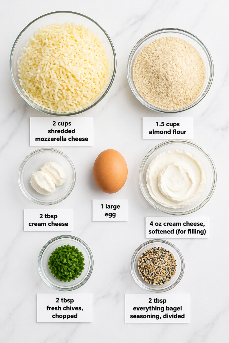 Keto Everything Bagel Cream Cheese Roll