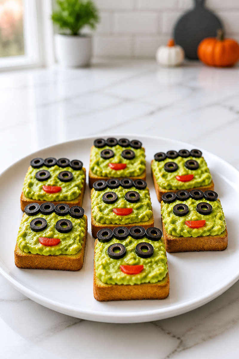 Keto Frankenstein Avocado Toast Bites Keto Frankenstein Avocado Toast Bites