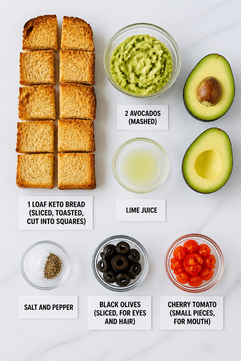 Keto Frankenstein Avocado Toast Bites Keto Frankenstein Avocado Toast Bites