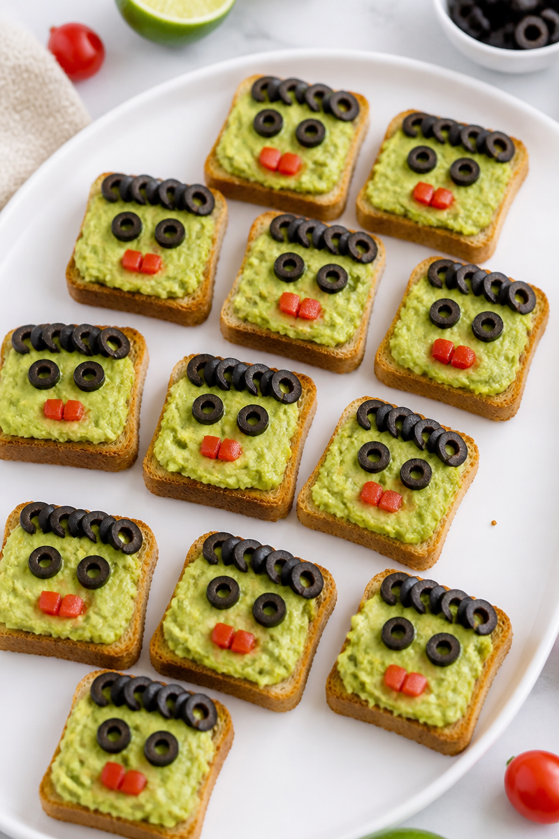 Keto Frankenstein Avocado Toast Bites Keto Frankenstein Avocado Toast Bites