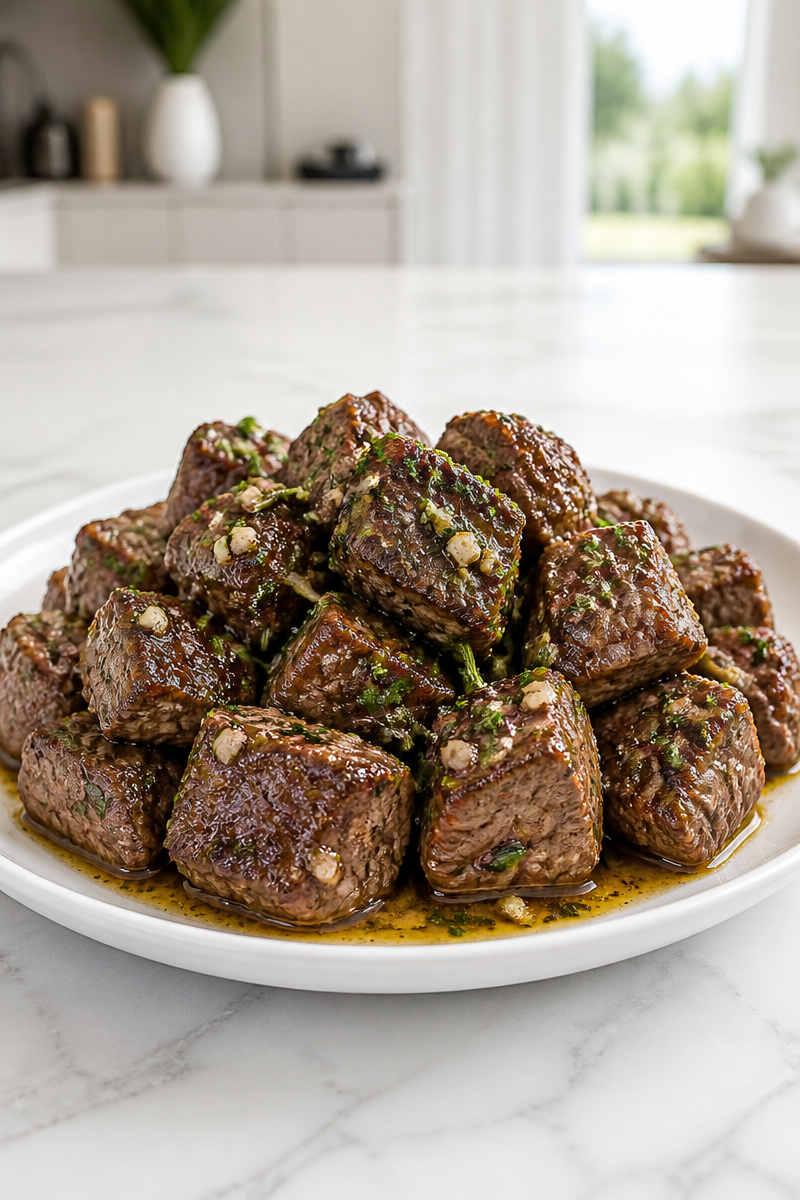 Keto Garlic Butter Steak Bites