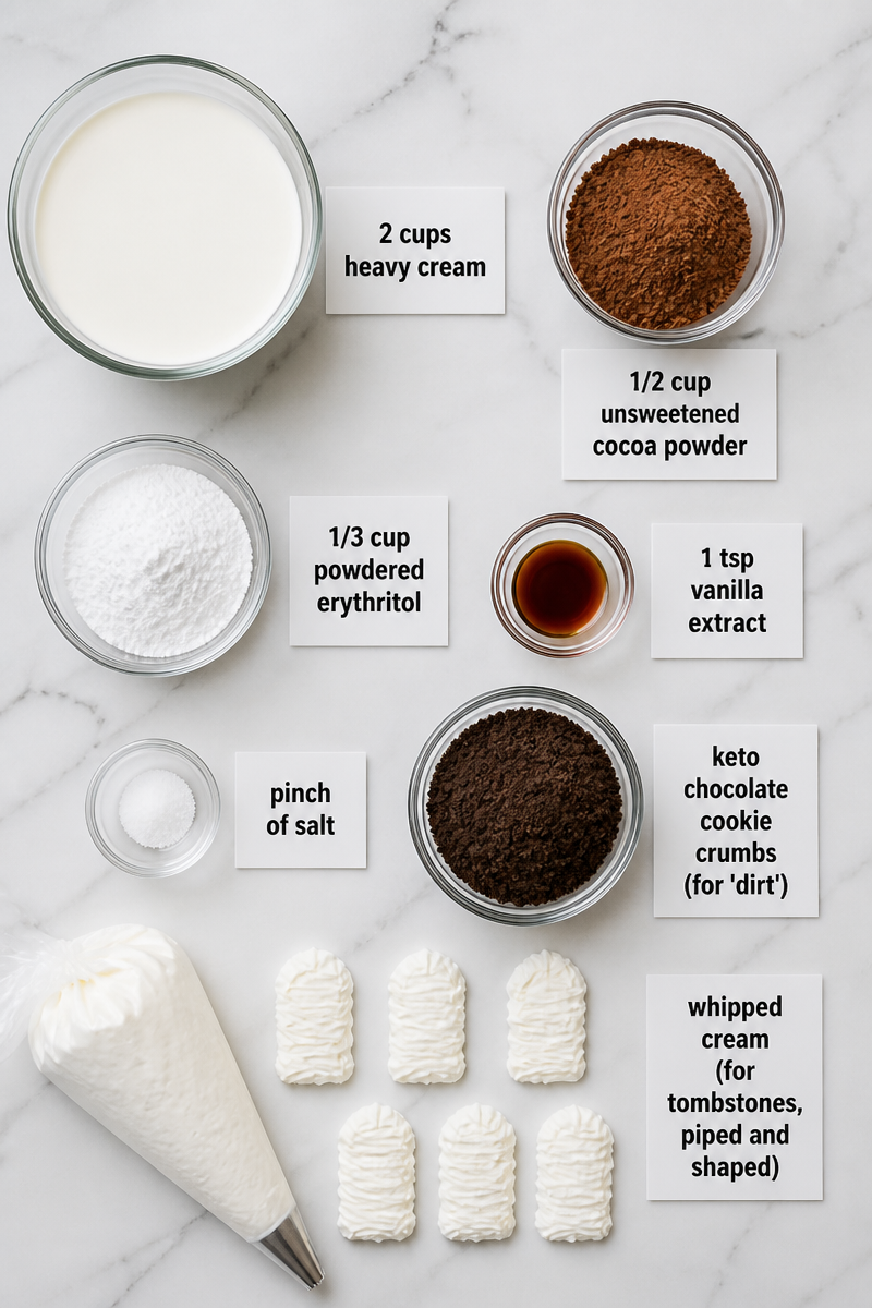 Keto Graveyard Pudding Cups Dessert