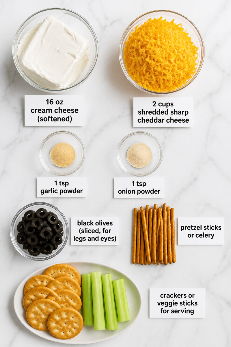 Keto Halloween Cheese Ball Spider