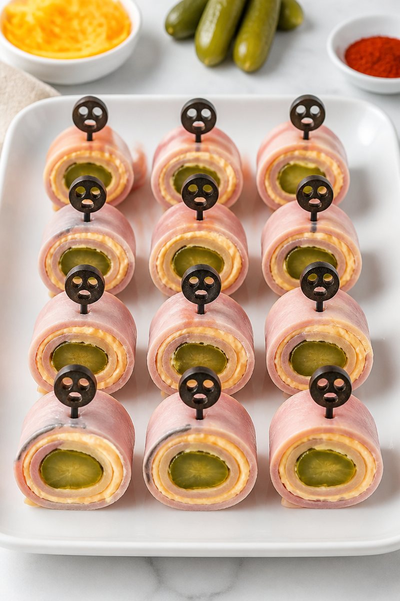 Keto Halloween Deviled Ham Roll-Ups Keto Halloween Deviled Ham Roll-Ups