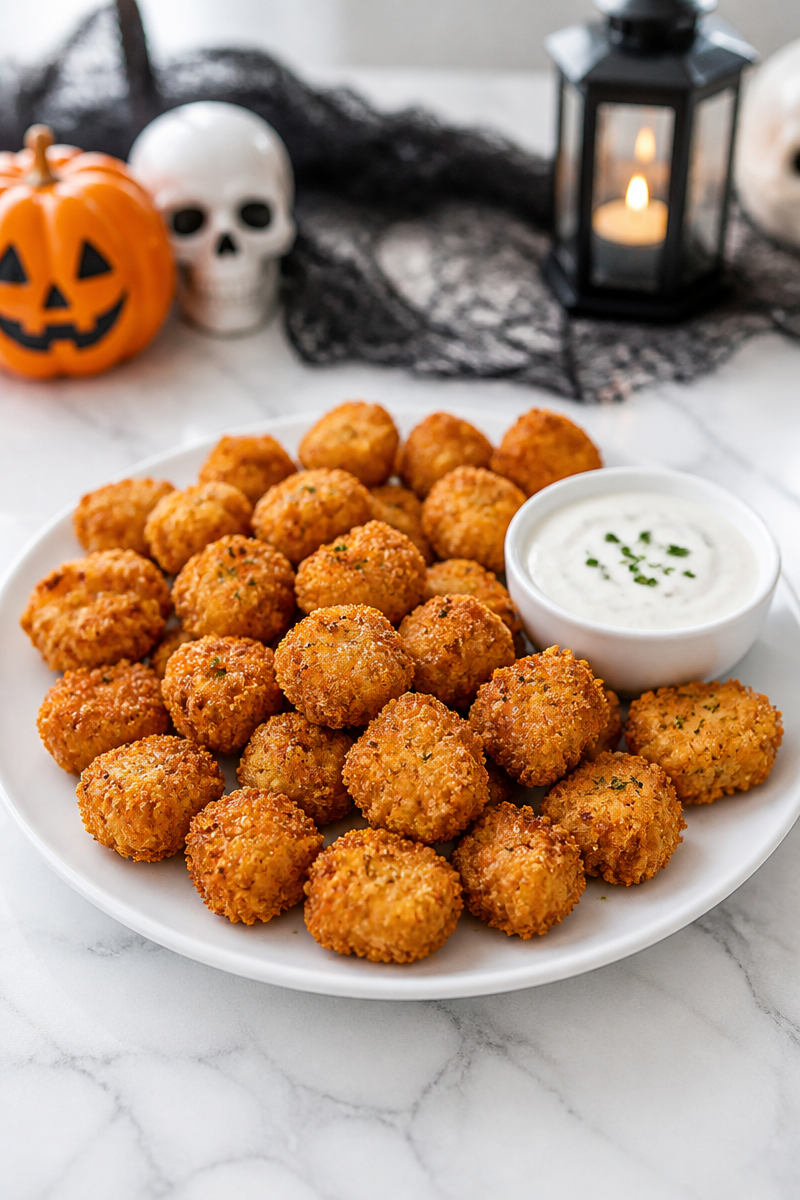 Keto Halloween Popcorn Chicken Bites